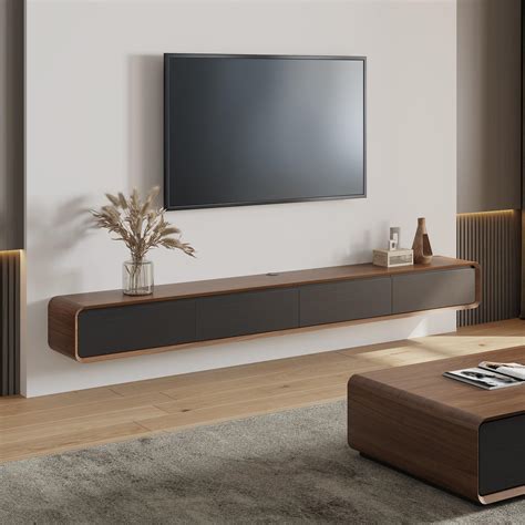 Modern Floating Media Center And Floating Media Cabinets Floating