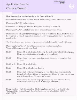 18 Printable Carers Allowance Form Templates - Fillable Samples in PDF ...