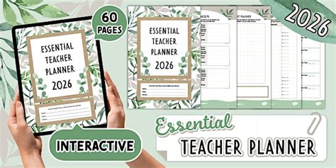 Essential Teacher Planner 2026: Interactive Digital Edition