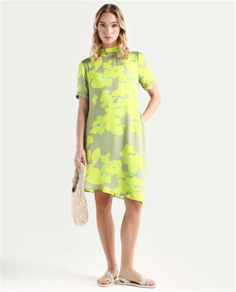 Buy Printed Dress Abstract Print Knee Length Dress| Rareism