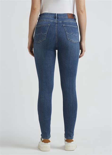 Dion Blue High Waist Skinny Jeans | Pepe Jeans India