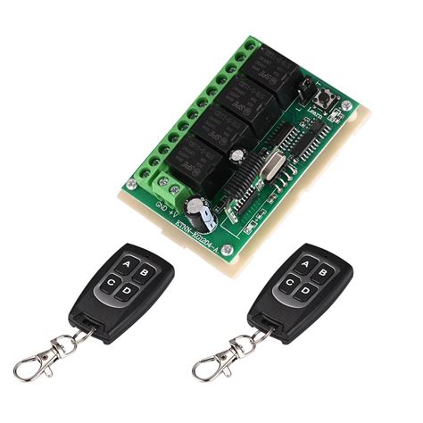 Buy Generic 433Mhz Dc 12V 4Ch Wireless Rf Remote Control Switch ...
