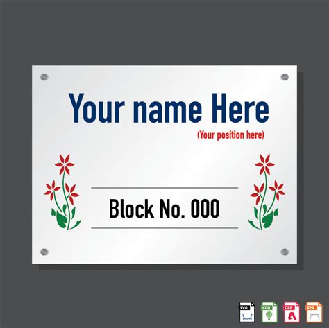 Creative Name Plate Design for Home & Office – ArtElora