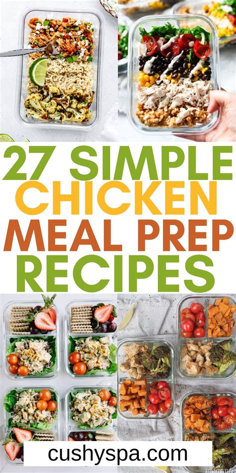 27 Chicken Meal Prep Ideas - Cushy Spa