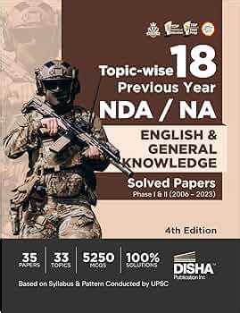 Topic-wise 18 Previous Year NDA/ NA English & General Knowledge Solved ...