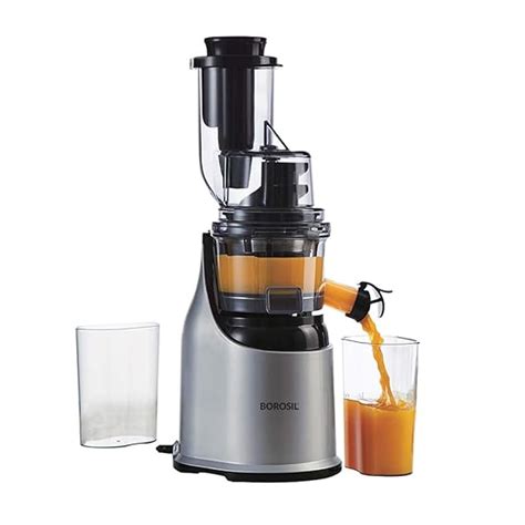 Borosil Health Pro 200W Cold Press Slow Juicer | 600ml Pulp Collector ...