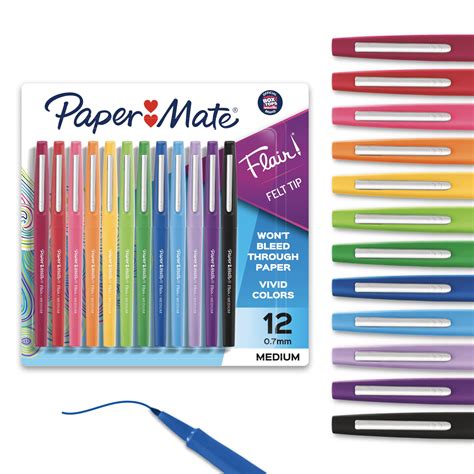 Paper Mate Flair Felt Tip Pens | Medium Point 0.7 Millimeter Marker ...