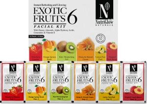 NutriGlow NATURAL'S Exotic Fruit Facial Kit with Honey, Vitamin E for ...
