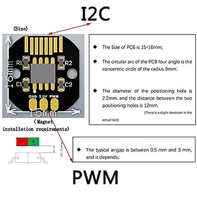 Buy HiLetgo 2pcs AS5600 Absolute Value Encoder PWM I2C 12Bit Brushless ...