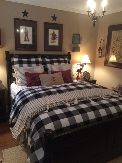 black and white buffalo plaid bedroom ideas
