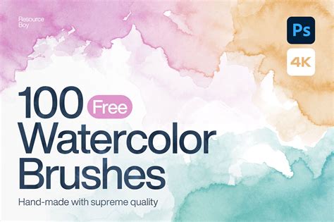Free 4K Free Watercolor Photoshop Brushes (Ultra High Resolution) - PsFiles