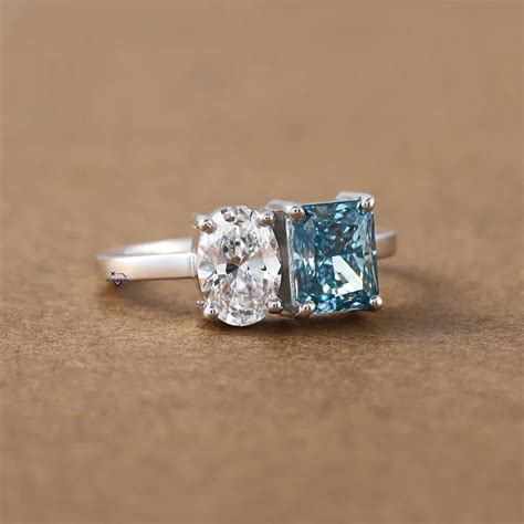 Solitaire Lab Diamond Ring - Solitaire Emerald Cut Main Diamond And ...