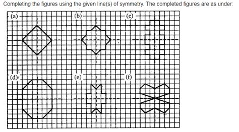 Copy the following drawing on squared paper. Complete each one of them ...