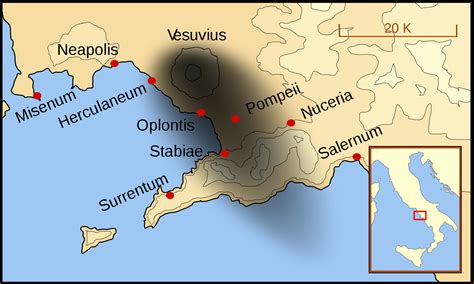 Pompeii Mount Vesuvius Map