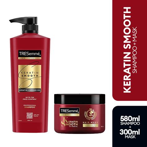 Try TRESemmé Keratin Smooth Shampoo 580 ml+Mask 300ml Combo | TRESemmé