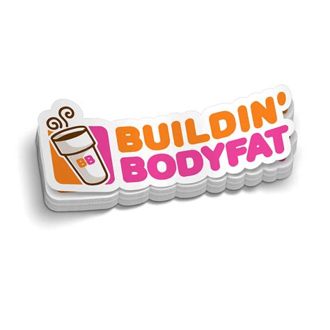 Buildin' Bodyfat - Hard Hat Decal – Armed American Supply