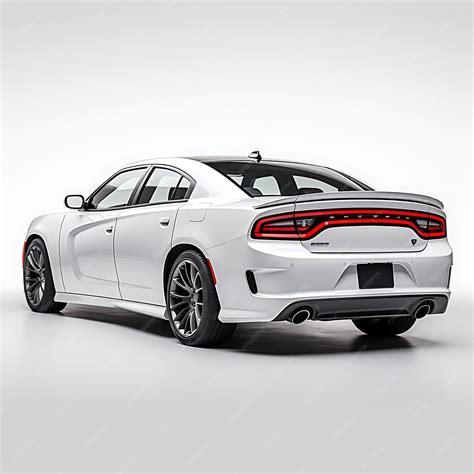Premium Photo | Car Isolated on White Background Dodge Charger Sedan White Car Blank Clean on ...