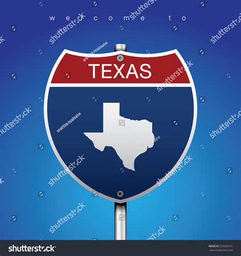 Texas Road Sign Stock Vector (Royalty Free) 573638191 | Shutterstock