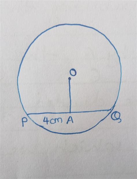 In a circle with centre O segment OA perpendicular to chord PQ, l(PA ...