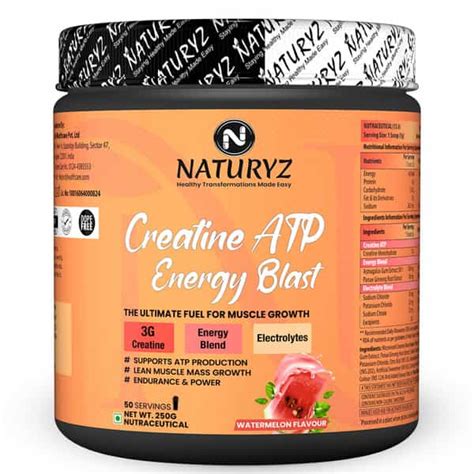 Buy NATURYZ CREATINE ATP ENERGY BLAST WITH 3G CREATINE, ENERGY BLEND ...