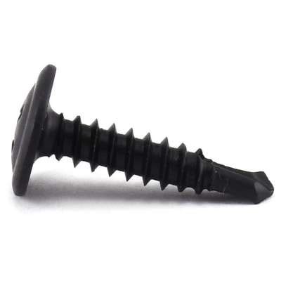 891015 Phillips Round Washer Truss Head Tek Screw, #8 x 3/4", Black ...