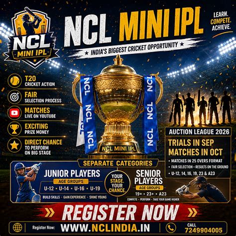 NCL Mini IPL | NCL India Trials