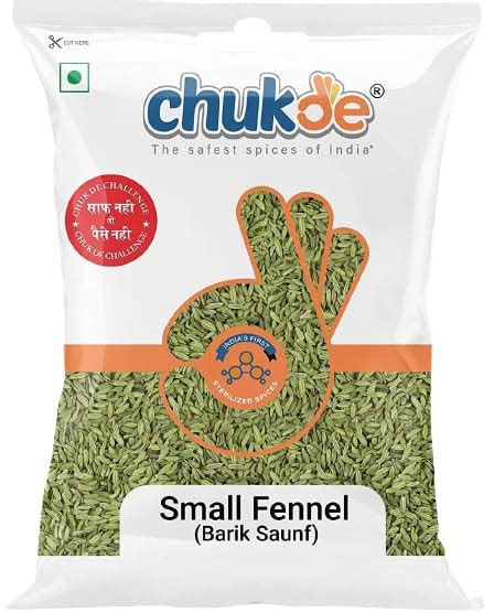 Chukde Barik Saunf Lakhnavi, Small Fennel Seeds Whole Spices, 100g ...