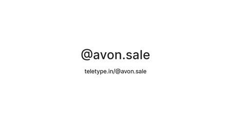 @avon.sale — Teletype