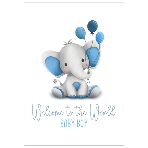 Welcome to the World Baby Boy Card in 2025 | Baby boy cards, Baby boy ...