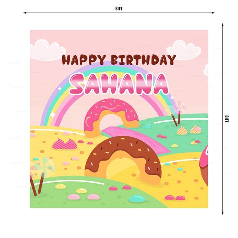 Candy Donut Theme Square Backdrop | Party supplies online – Party ...