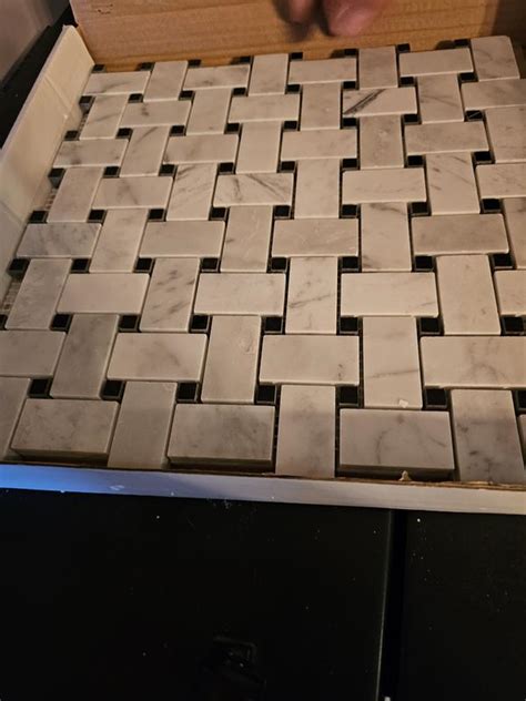 Apollo Tile White, Black 12-in x 12-in Polished Natural Stone Marble ...
