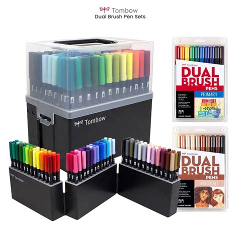 Tombow Dual Brush Pen Sets of 108, 20 & 10 - Brush & Fine Tip Markers | Jerry's Artarama