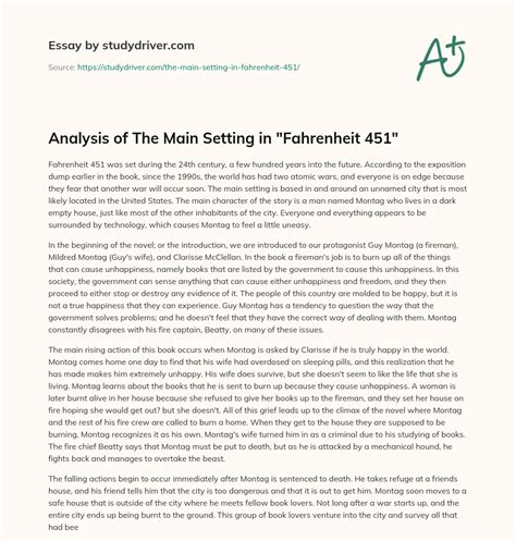 What is the Setting of Fahrenheit 451