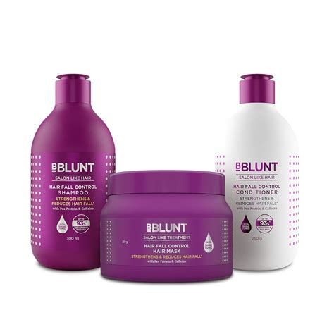 BBlunt Hair Fall Control Combo | Shampoo + Conditioner + Hair Mask ...