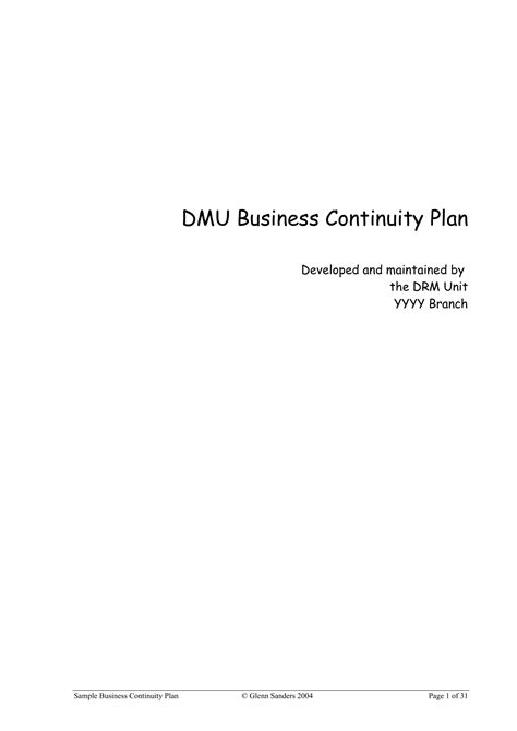 Image result for Business Continuity Plan Examples