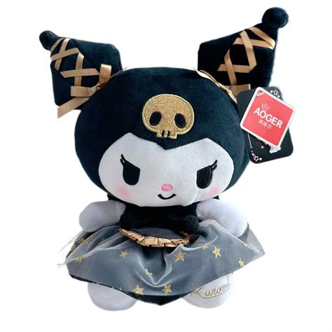 Sanrio Black Gold Series Muñecas De Peluche Cinnamoroll Kuromi Melody ...