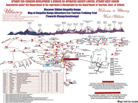 Map to Uttarey :: How To Reach Uaatrey, Discover Sikkim Singalila Range ...