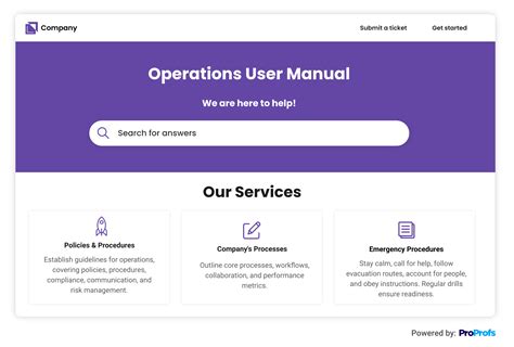 Image result for Operating Manual Examples