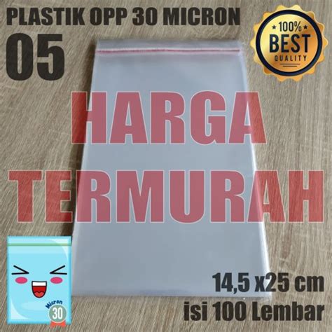 Promo 14,5X25 CM PLASTIK OPP SEAL TEBAL 30 MICRON (0,5) PLASTIK TEBAL ...