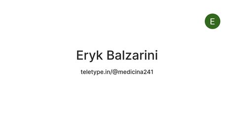 Eryk Balzarini — Teletype