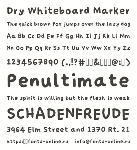 Dry Whiteboard Marker font