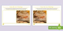 Bushmen Cave Painting Outlines - Cave Drawings - Twinkl