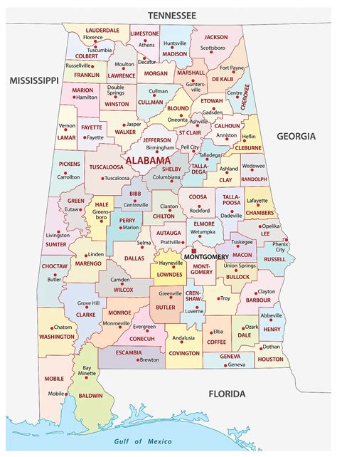 Alabama Counties Map Printable - Printable Word Searches