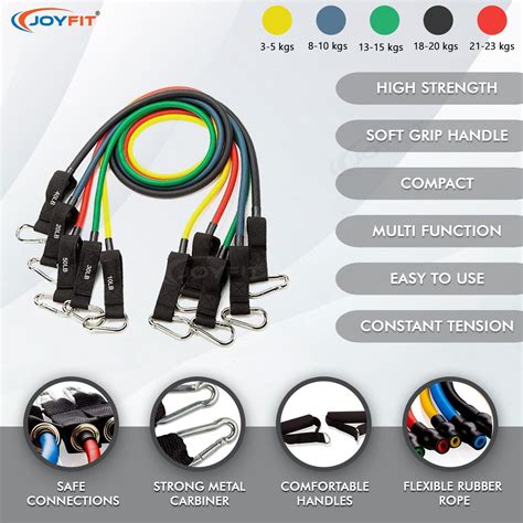 Best Resistance Tubes/Bands Online-Set of 5 Level of Resistances|Joyfit