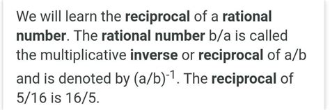 What is a reciprocal of a reciprocal of the ratinol number? - Brainly.in