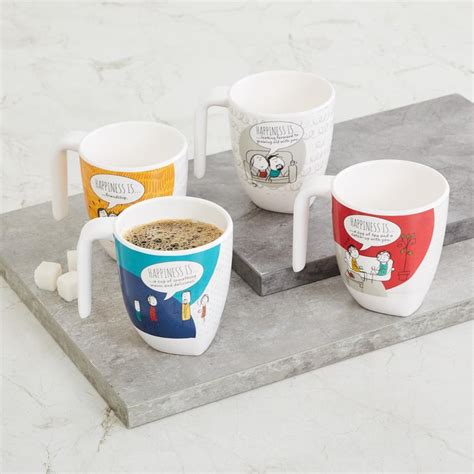 Buy Melina Aleka Happiness Coffee Mug - Set of 4 - 350 ml from Home ...