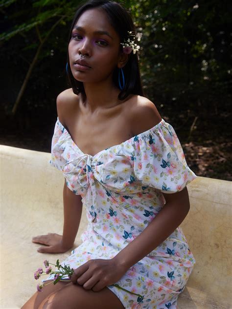 White Floral Mini Dress – Crimsoune Club