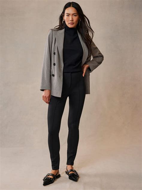 Mint Velvet Seam Detail Skinny Treggings, Black