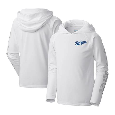 Youth Columbia Los Angeles Dodgers Terminal Tackle Long Sleeve Hoodie T ...