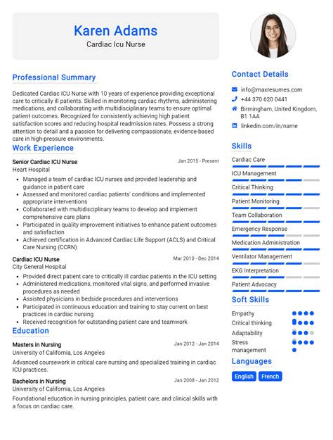 7 Best Cardiac ICU Nurse Resume Examples for 2025